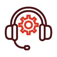 Technical Support Vector Thick Line Two Color Icons For Personal And Commercial Use.