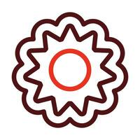 Moon Cake Vector Thick Line Two Color Icons For Personal And Commercial Use.