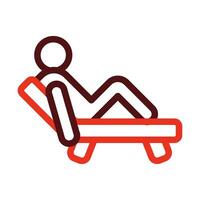 Relax Vector Thick Line Two Color Icons For Personal And Commercial Use.