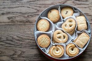 Box of butter cookies photo