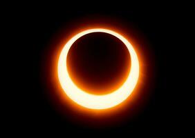 Solar eclipse. The moon covers the sun. AI generative photo