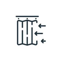 Curtain icon isolated on white background. curtain symbol for web and mobile apps. vector