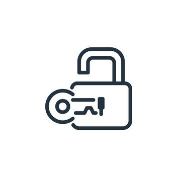 bloquear icono aislado en blanco antecedentes. cerrar con llave, seguridad, proteccion símbolo para web y móvil aplicaciones vector