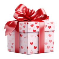 corazón regalo caja ai generativo png