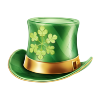 Saint patrick s journée chapeau trèfle irlandais ai génératif png