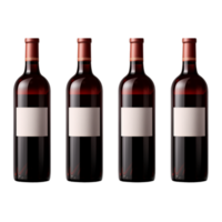 Set of Bordolese bottle of red wine Ai Generative png