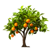un árbol con naranjas en eso ai generativo png