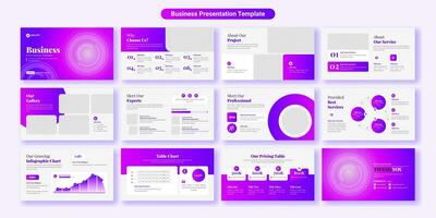 Creative business presentation slides template design. Use for modern presentation background, brochure design, website slider, landing page, annual report, company profile vector