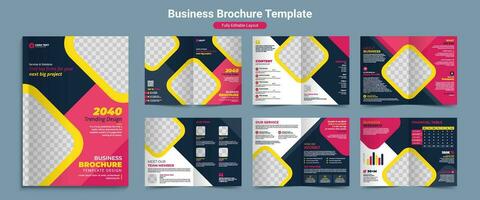 Corporate business profile magazine  brochure layout template design vector