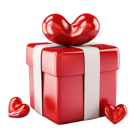 Valentines day gift box Ai Generative png