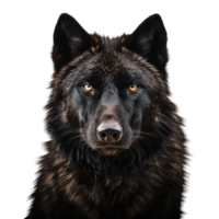 perro pintura negro lobo ai generativo png