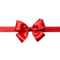 Red ribbon bow Ai Generative png