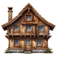 houten huis ai generatief png