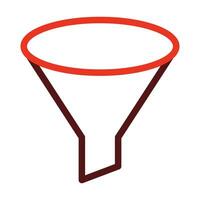 Funnel Vector Thick Line Two Color Icons For Personal And Commercial Use.