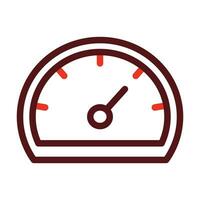 Speedometer Vector Thick Line Two Color Icons For Personal And Commercial Use.