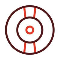 Compact Disc Vector Thick Line Two Color Icons For Personal And Commercial Use.