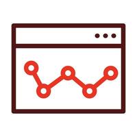 Data Analytics Vector Thick Line Two Color Icons For Personal And Commercial Use.