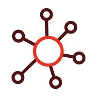 Network Vector Thick Line Two Color Icons For Personal And Commercial Use.
