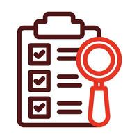 Audit Vector Thick Line Two Color Icons For Personal And Commercial Use.