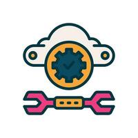 data setting filled color icon. vector icon for your website, mobile, presentation, and logo design.