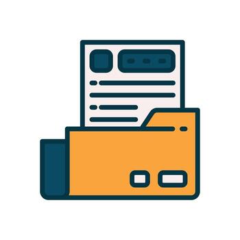 datos carpeta lleno color icono. vector icono para tu sitio web, móvil, presentación, y logo diseño.