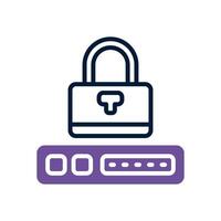 padlock dual tone icon. vector icon for your website, mobile, presentation, and logo design.