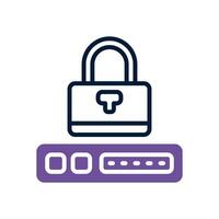 padlock dual tone icon. vector icon for your website, mobile, presentation, and logo design.