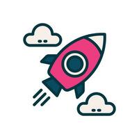 rocket filled color icon. vector icon for your website, mobile, presentation, and logo design.