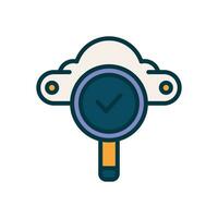 server analysis filled color icon. vector icon for your website, mobile, presentation, and logo design.