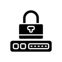 padlock glyph icon. vector icon for your website, mobile, presentation, and logo design.