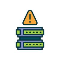 server danger filled color icon. vector icon for your website, mobile, presentation, and logo design.