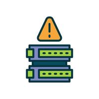 server danger filled color icon. vector icon for your website, mobile, presentation, and logo design.