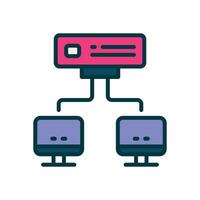 data center filled color icon. vector icon for your website, mobile, presentation, and logo design.