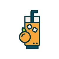 orange juice filled color icon. vector icon for your website, mobile, presentation, and logo design.