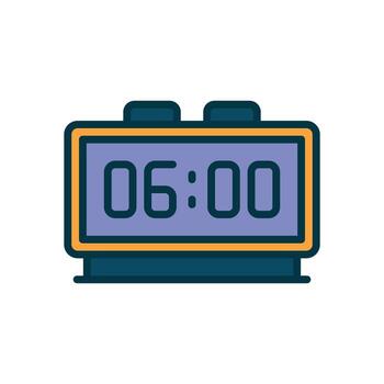 alarma reloj lleno color icono. vector icono para tu sitio web, móvil, presentación, y logo diseño.