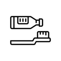toothbrush line icon. vector icon for your website, mobile, presentation, and logo design.