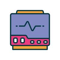 cardiogram filled color icon. vector icon for your website, mobile, presentation, and logo design.