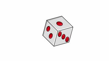 Animation of a moving dice icon video