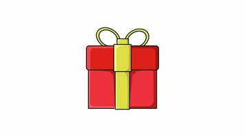 animated video forming a gift box icon