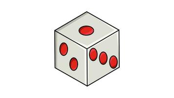 animated video forming a dice icon