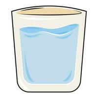 simple vector of mineral water glass