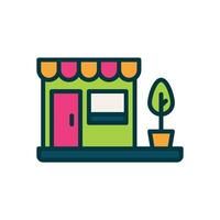 shop filled color icon. vector icon for your website, mobile, presentation, and logo design.