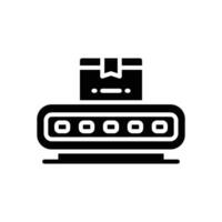 conveyor belt glyph icon. vector icon for your website, mobile, presentation, and logo design.