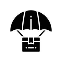 parachute glyph icon. vector icon for your website, mobile, presentation, and logo design.