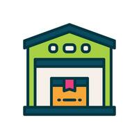 warehouse filled color icon. vector icon for your website, mobile, presentation, and logo design.