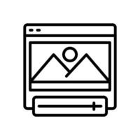 video ads line icon. vector icon for your website, mobile, presentation, and logo design.