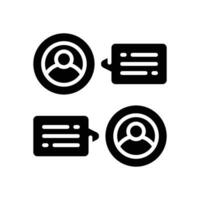 talking glyph icon. vector icon for your website, mobile, presentation, and logo design.