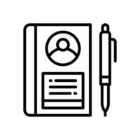 note book line icon. vector icon for your website, mobile, presentation, and logo design.