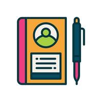 note book filled color icon. vector icon for your website, mobile, presentation, and logo design.