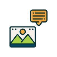 caption filled color icon. vector icon for your website, mobile, presentation, and logo design.